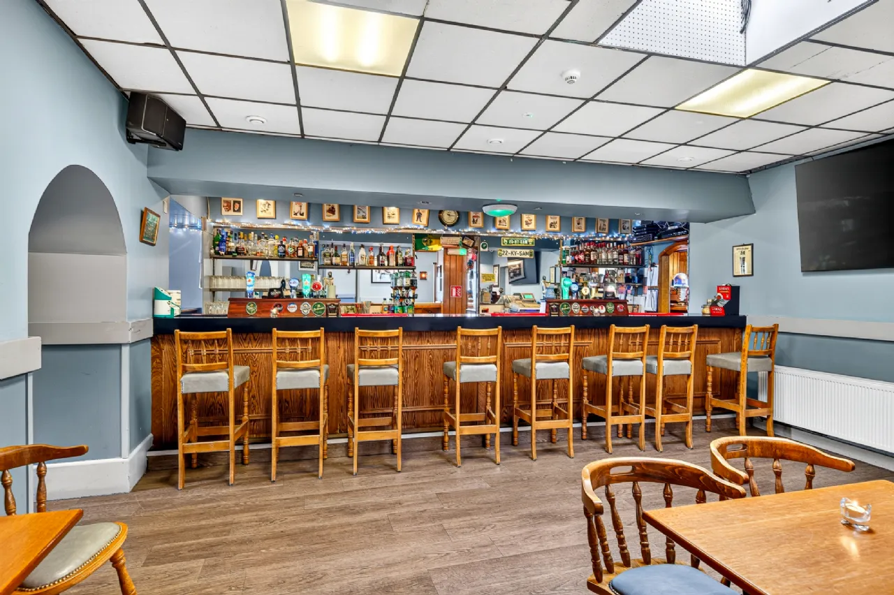 Main bar with counter seating
